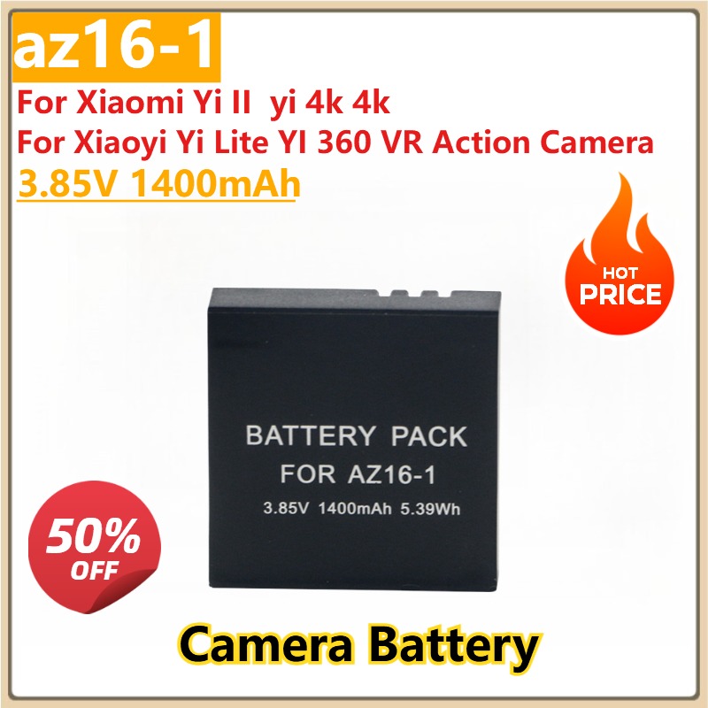 Action Camera 4K - New Az16-1 3.85V 1400mAh Replacement Camera