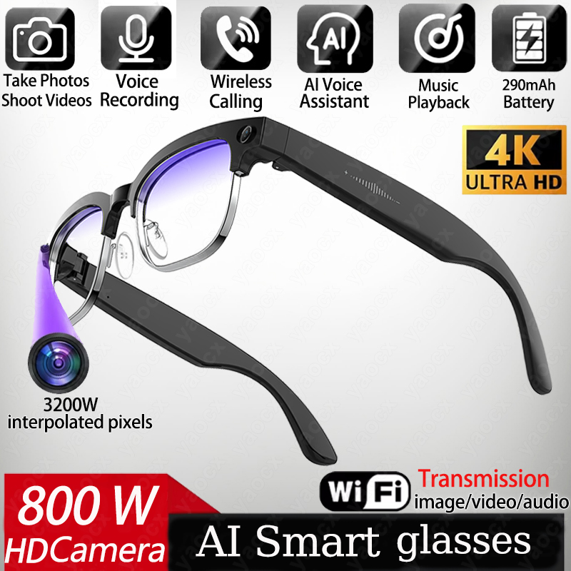 4K Smart AI Glasses 8MP Camera - Smart Glasses Ar บทวิจารณ์และราคา