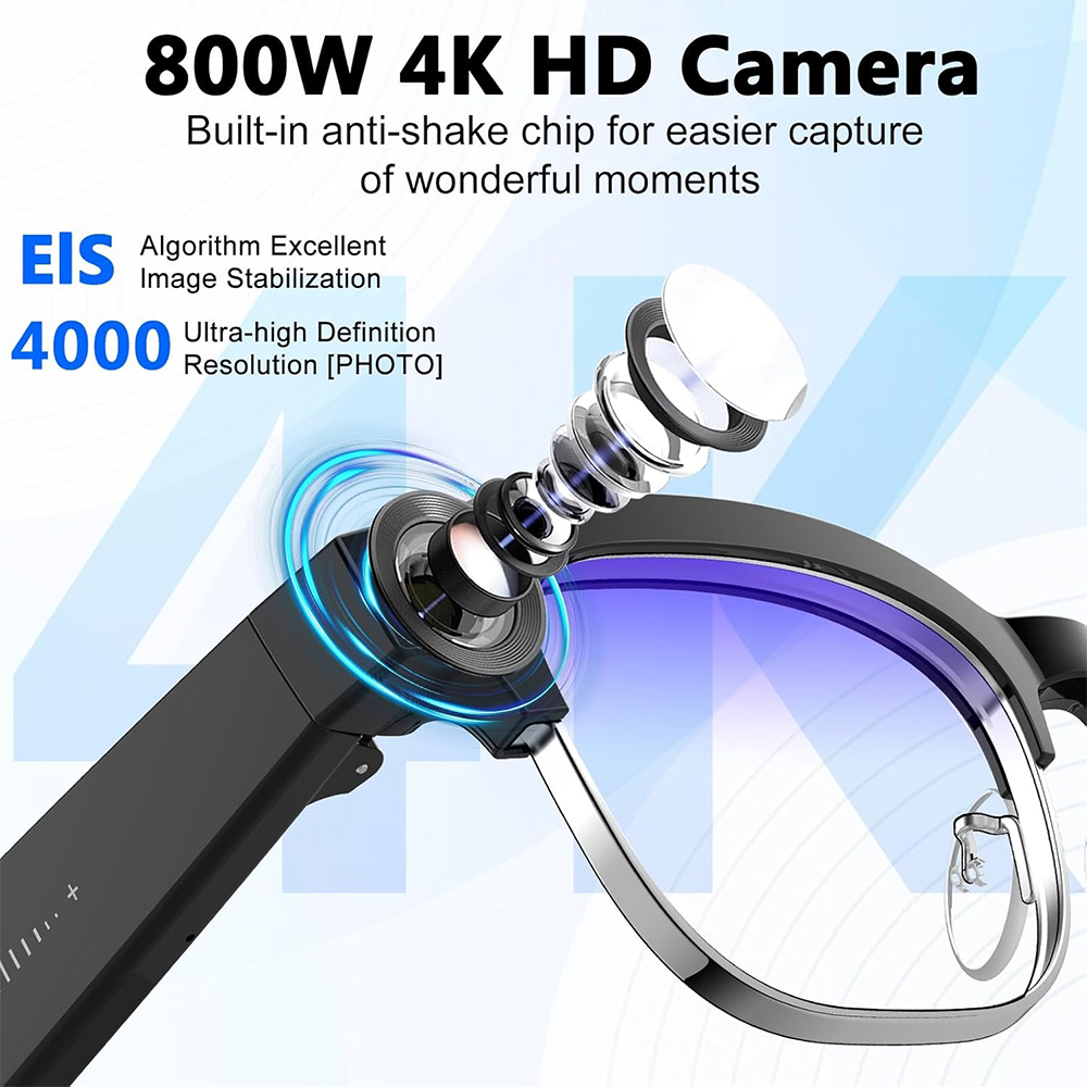 4K Smart AI Glasses 8MP Camera - Smart Glasses Ar บทวิจารณ์และราคา