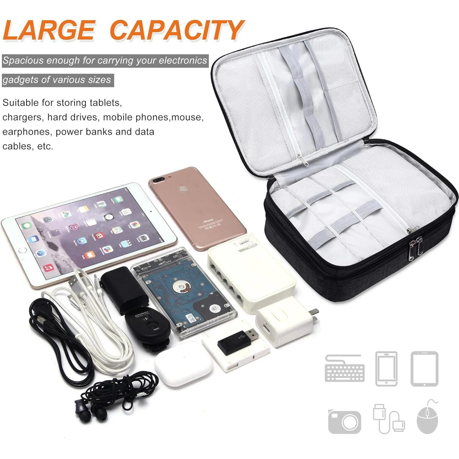 Portable Digital Storage Bag U - Electronics Gadgets Bag บทวิจารณ์และราคา