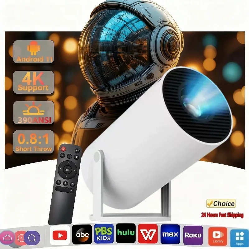 New  Mini HY300  Projector 4K  - Mini Projector Portable บทวิจารณ์และราคา