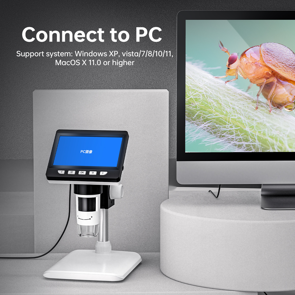 4.3-Inch Portable Electronic D - Usb Microscope Digital บทวิจารณ์และราคา