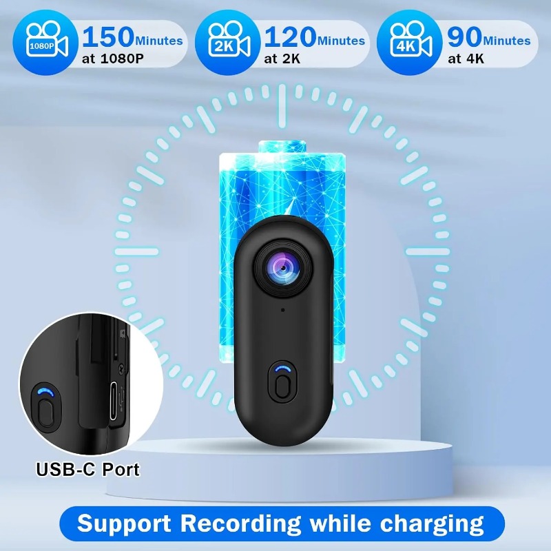 Magnetic 4K Mini Action Camera - Action Camera 4K บทวิจารณ์และราคา