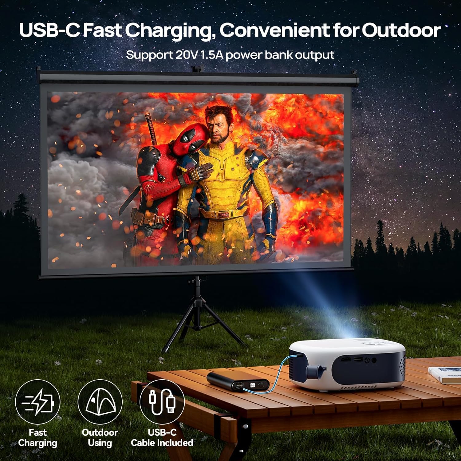 Mini Projector with WiFi and B - Mini Projector Portable บทวิจารณ์และราคา
