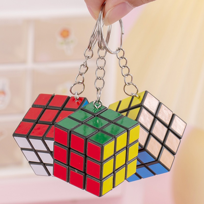Mini 3x3 Magic Cube Keychain P - Electronics Gadgets Bag บทวิจารณ์และราคา