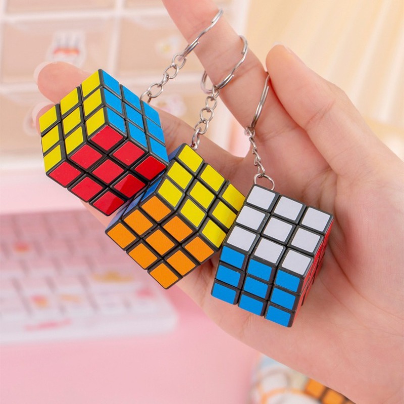 Mini 3x3 Magic Cube Keychain P - Electronics Gadgets Bag บทวิจารณ์และราคา