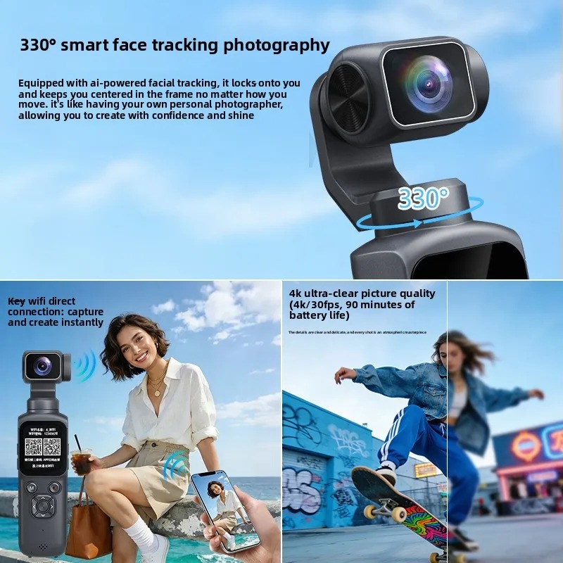 4K HJD05 Pocket 3 Camera with  - Action Camera 4K บทวิจารณ์และราคา