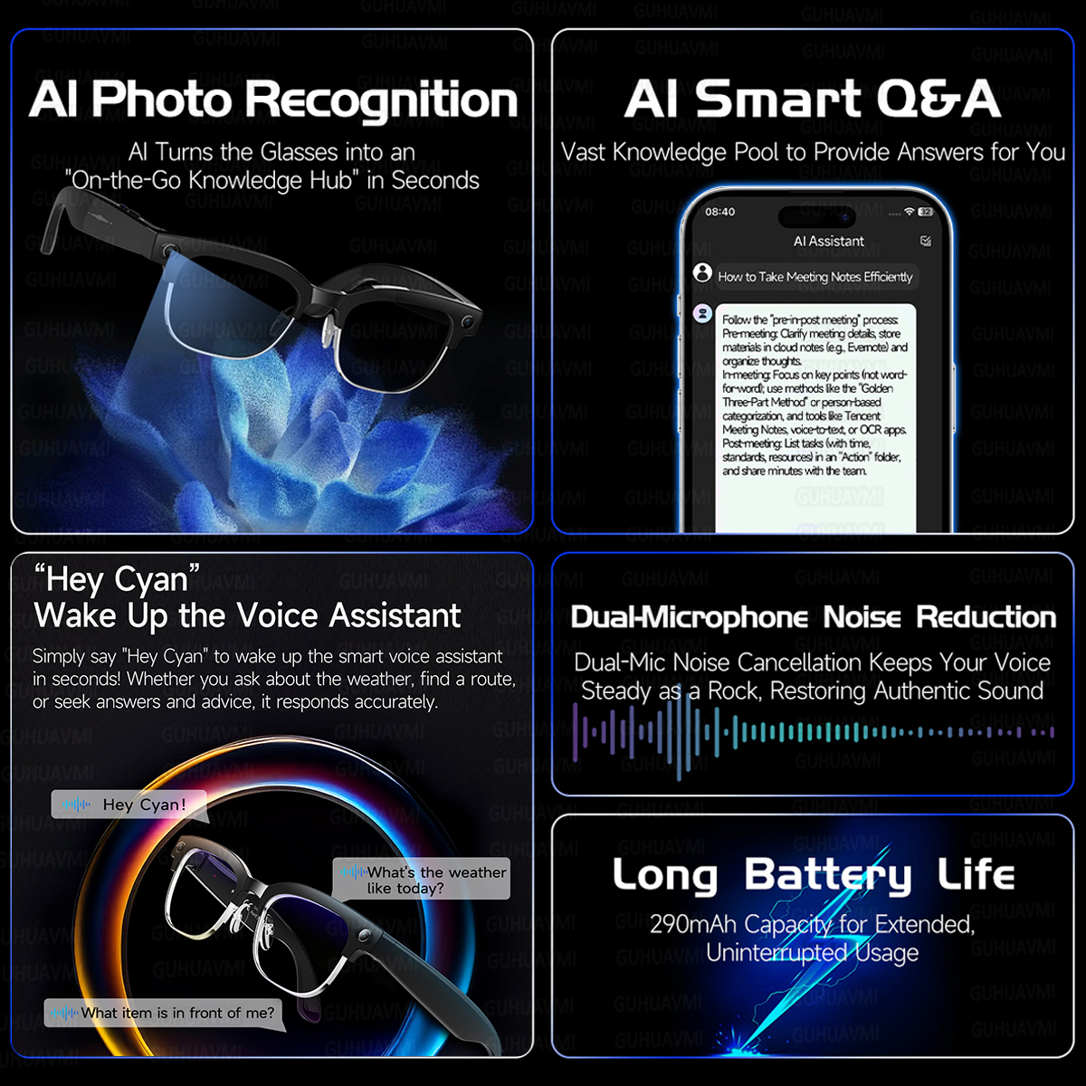 New HOT Business Smart Glasses - Action Camera 4K บทวิจารณ์และราคา