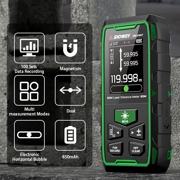 Sndway Dual-head Laser Distanc - Laser Distance Measure บทวิจารณ์และราคา