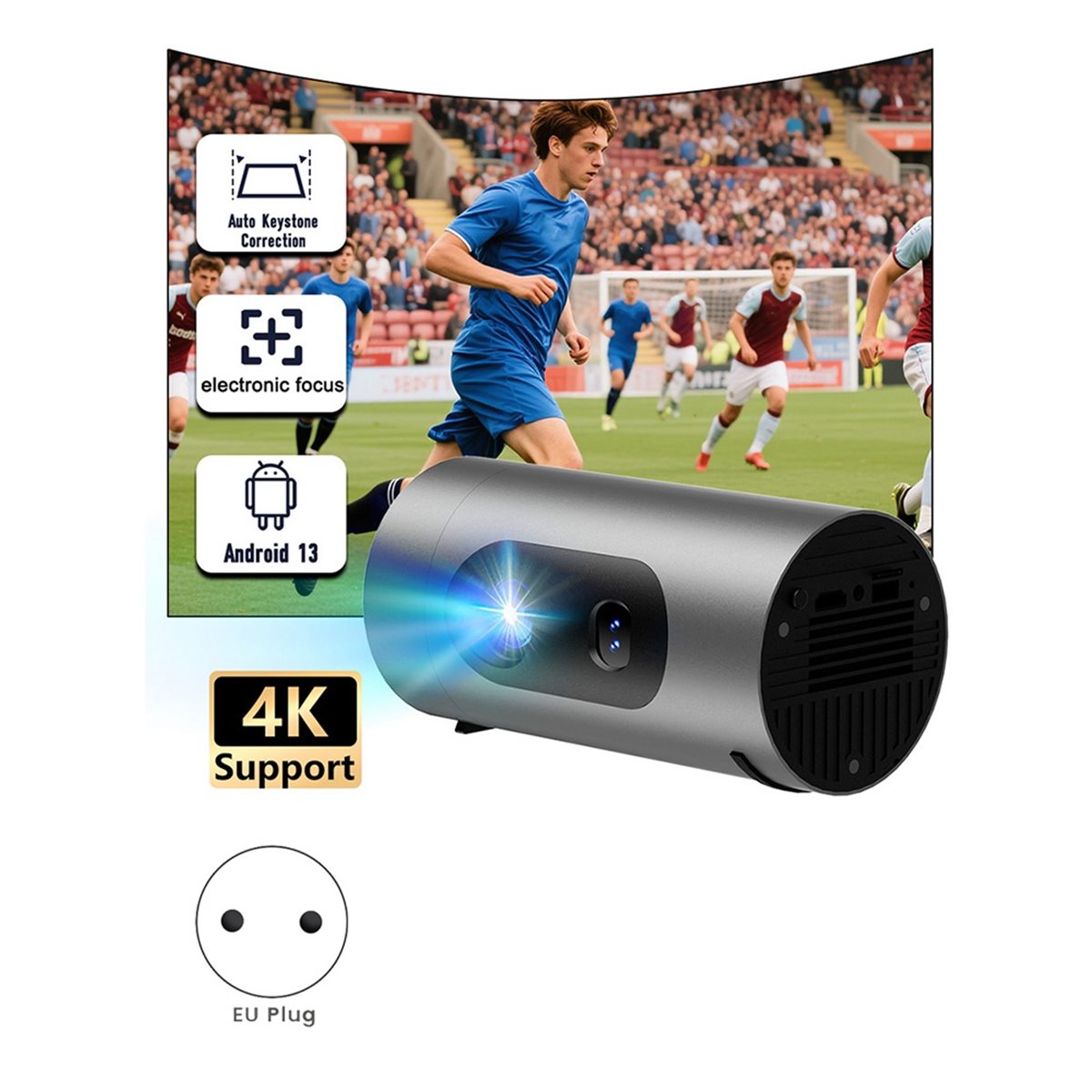 A73T Q8 Mini Android 13 WIFI 6 - Mini Projector Portable บทวิจารณ์และราคา