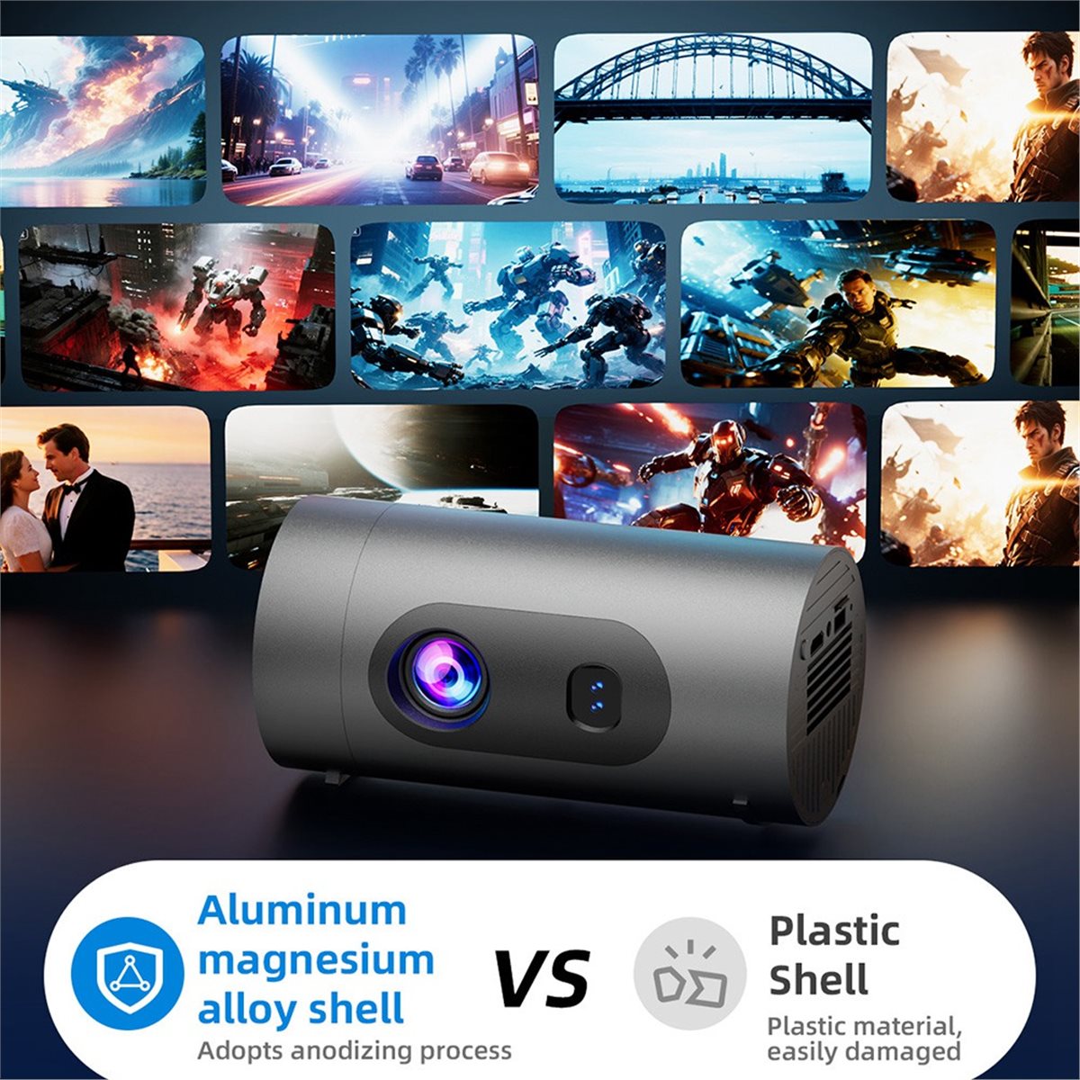 A73T Q8 Mini Android 13 WIFI 6 - Mini Projector Portable บทวิจารณ์และราคา