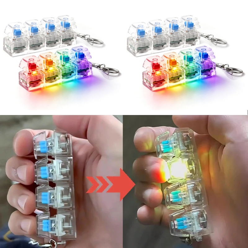 Transparent RGB Clicker Keycha - Electronics Gadgets Sale บทวิจารณ์และราคา