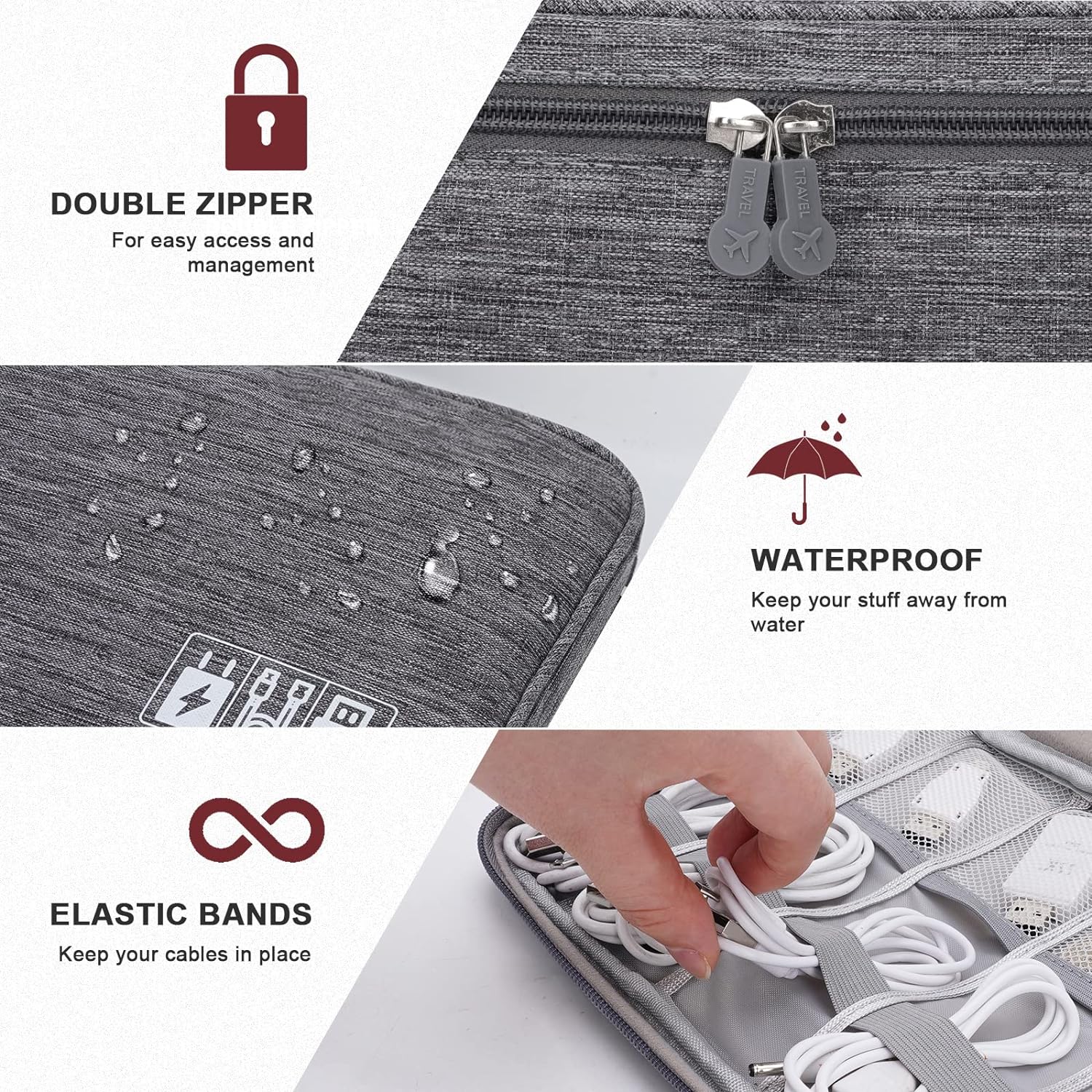 Portable Digital Storage Bag U - Electronics Gadgets Bag บทวิจารณ์และราคา